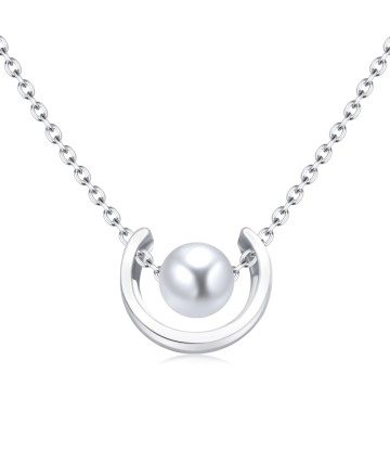 Pretty Pearly Silver Necklace SPE-3661